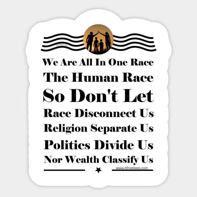 One Race Sticker by ProverblyTheBest